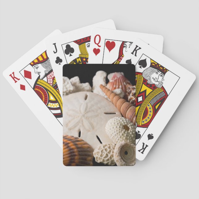 Detalj av snäckskal från hela världen casinokort (Baksidan)