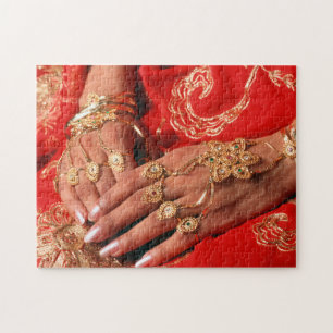Detalj av utstuderad smycke pussel