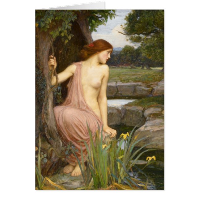 Detalj: Echo och Narcissus av John Waterhouse OBS Kort (Framsidan)