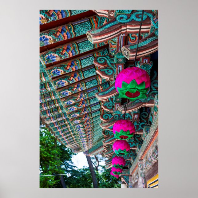 Detalj för koreanska Temple Tak Poster (Framsidan)