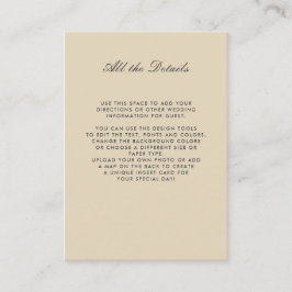 Detaljanvisningar för neutralt färg BLOMMIGT BRÖLL Tilläggskort