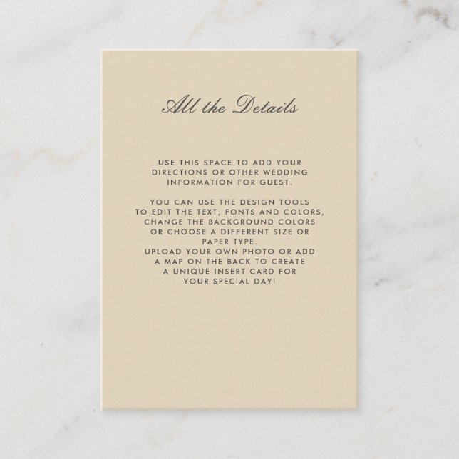 Detaljanvisningar för neutralt färg BLOMMIGT BRÖLL Tilläggskort (Framsida)