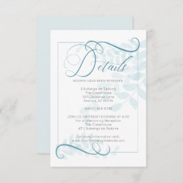 DETALJER | Blått Löv för blått Blek Inbjudningar