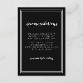 Detaljer Boende Enkelt Svart Vitt Bröllop Tilläggskort