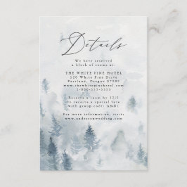 Detaljer för Elegant Vinter Skog Bröllop Tilläggskort