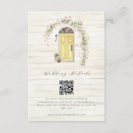 Detaljer för lantlig stugträdgårdbröllop tilläggskort