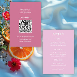 Detaljer för Modern italiensk sommarbröllop QR-kod Tilläggskort