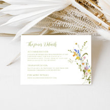 Detaljer för Whimsical Garden Wildflower Bröllop