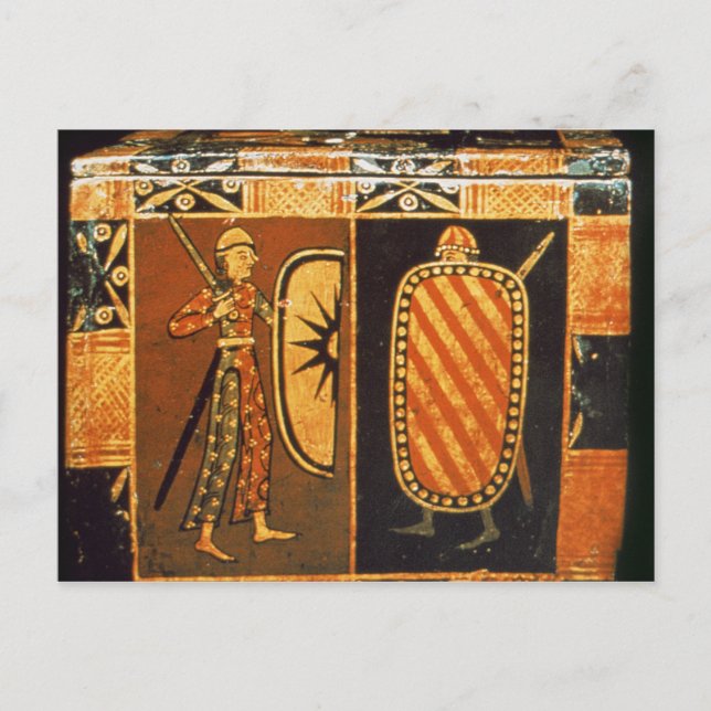 Detaljer från en bröllop-bröstkorg vykort (Framsida)