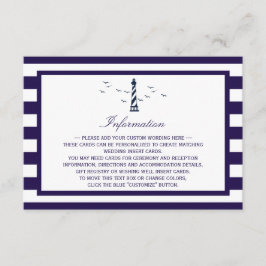 Detaljer från The Nautical Lighthouse Wedding Coll Tilläggskort