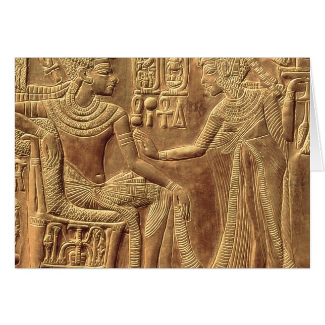 Detaljer från Tutankhamuns Golden Shrine Hälsningskort (Framsidan Horizontal)