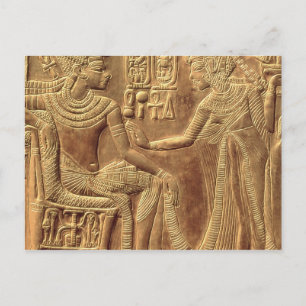 Detaljer från Tutankhamuns Golden Shrine Vykort