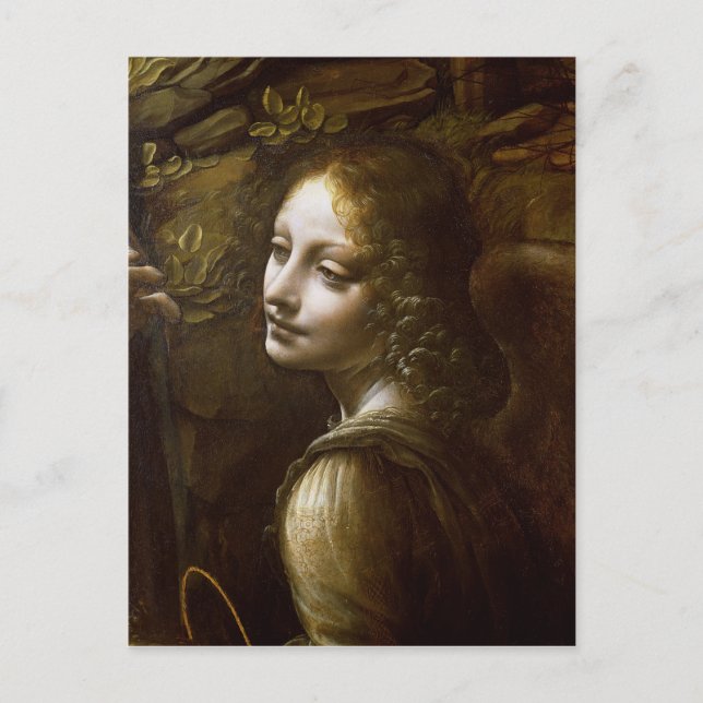 Detaljer i ängeln, från The Virgin of the Vykort (Framsida)