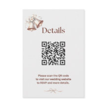 Detaljer Insats för Rosa Bröllopsklockor Inbjudan