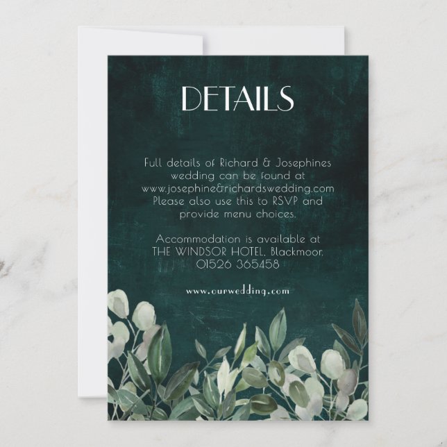 Detaljer Kortet för grå andedräkt Inbjudningar (Framsida)