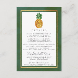 Detaljer om den tropiska ananas-uppsamlingen Bröll Tilläggskort