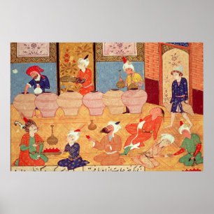 Detaljer om en bankett med musiker poster