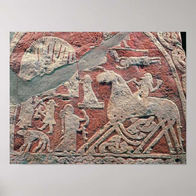 Detaljer om figurer som illustrerar en saga poster (Framsidan)