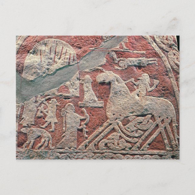Detaljer om figurer som illustrerar en saga vykort (Framsida)