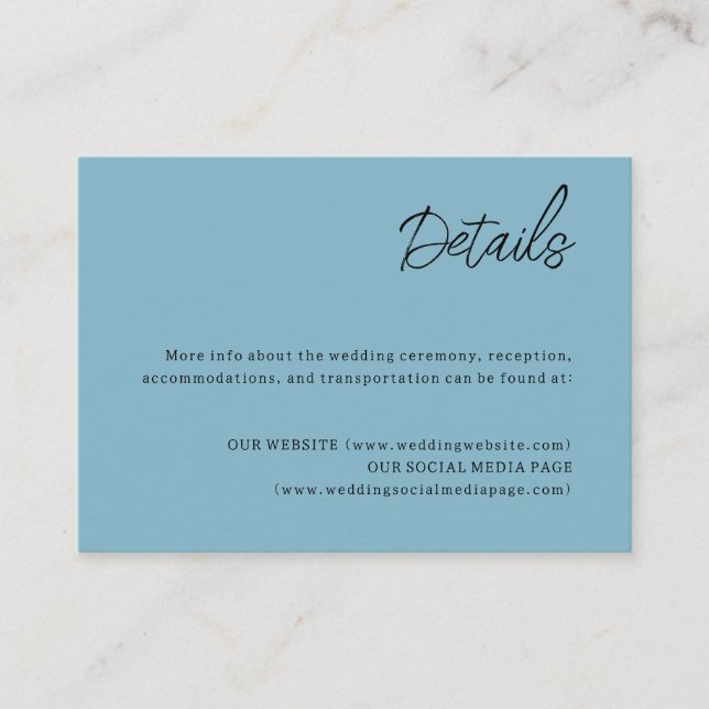 Detaljer om himmelsk bröllopsfest Bilaga Kort (Framsida)