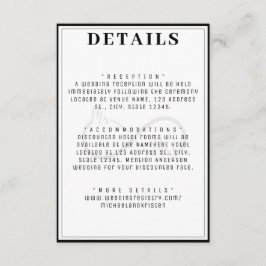 Detaljer om Infinity Symbol Bröllop Tilläggskort