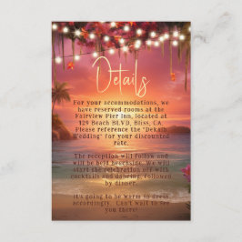 Detaljer om Ljus Beach Wedding Tilläggskort