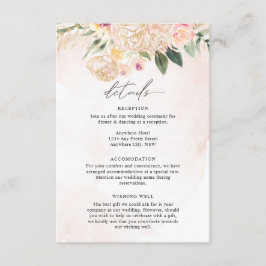 Detaljer om Peony och Guld Flowers Tilläggskort