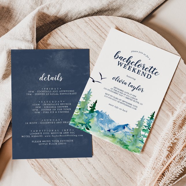 Detaljer om Rocky Mountain Bachelorette Helg Inbjudningar (Skapare uppladdad)