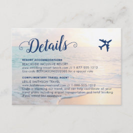 Detaljer om Sand Beach-bröllop - Bostäder resande Tilläggskort