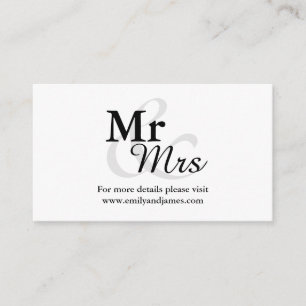 Detaljer om Simple Elegant Typography Bröllop Tilläggskort