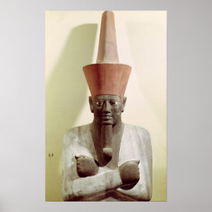 Detaljer om statyn Mentuhotep II Poster