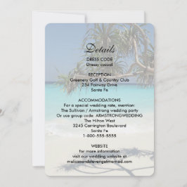 Detaljer om sunny Tropical Beach Ocean Paradise Br Inbjudningar