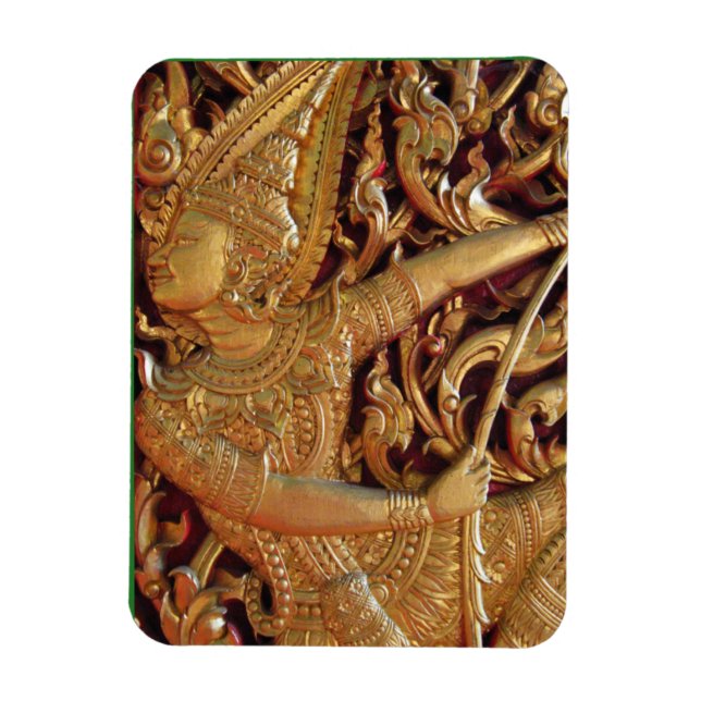 Detaljer om Thai Buddhist Temple Magnet (Vertikal)
