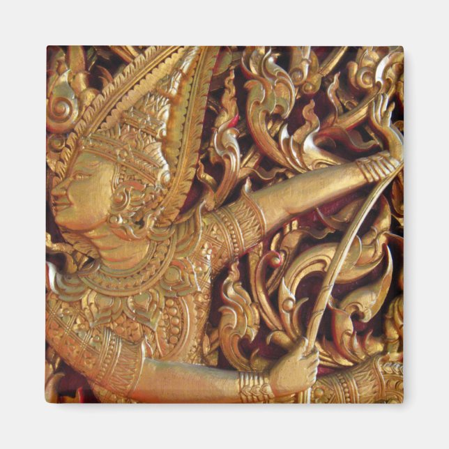 Detaljer om Thai Buddhist Temple Magnet (Framsidan)
