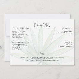 Detaljer om tropisk blomsterbäckenbröllop inbjudningar