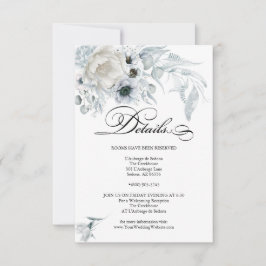 DETALJER | Pastel Dusty Blåa blommor Inbjudningar