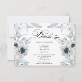 DETALJER | Pastel Dusty Blåa blommor Inbjudningar