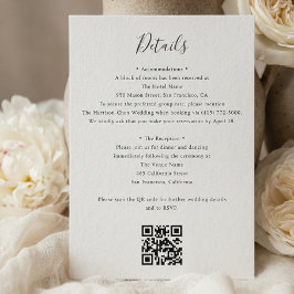 Detaljer QR-kod RSVP Bröllop Tilläggskort