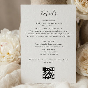 Detaljer QR-kod RSVP Bröllop Tilläggskort