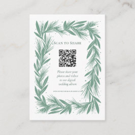 Detaljer/Scanna för att dela Vinterkrans Bröllop G Tilläggskort