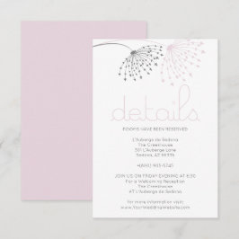 DETALJER | Whimissisk Rosa Doodle Flowers Inbjudningar