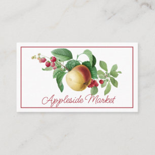 Detaljerad äpple- och bärstam visitkort