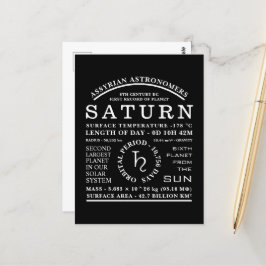 Detaljerad astronomisk symbol för planetmättnad vykort