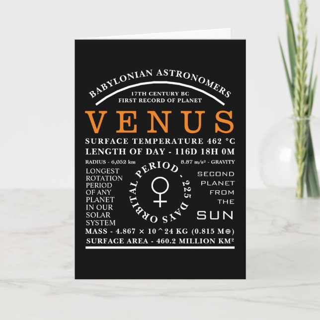 Detaljerad astronomisk symbol för planetVenus Kort (Framsida)