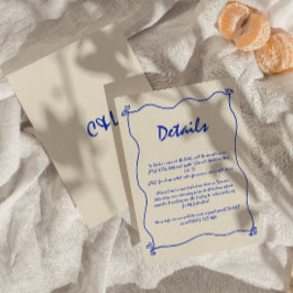 Detaljerad återköps för handskriven visemisk blå B Tilläggskort