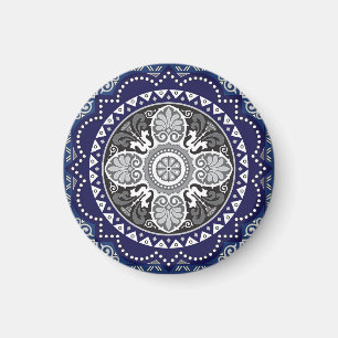 Detaljerad Blommigt Scarf Paisley-design Magnet