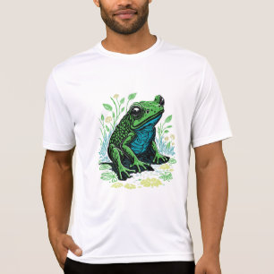 Detaljerad dammgroda t shirt