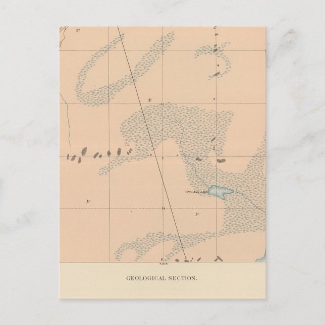 Detaljerad geologi Lakan IX Vykort (Framsida)