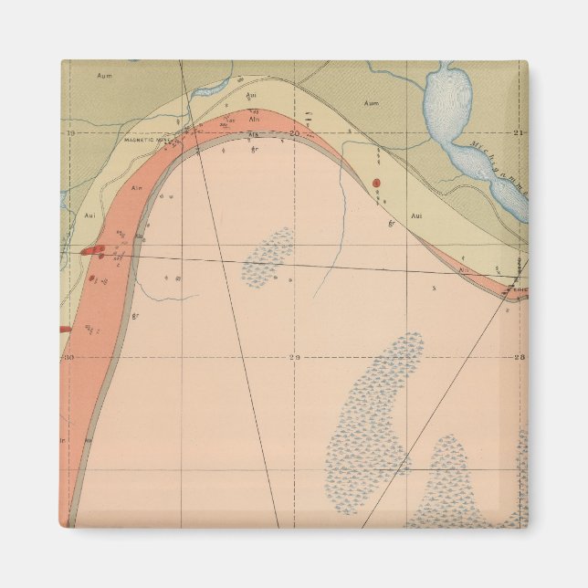 Detaljerad geologi Lakan VII Magnet (Framsidan)