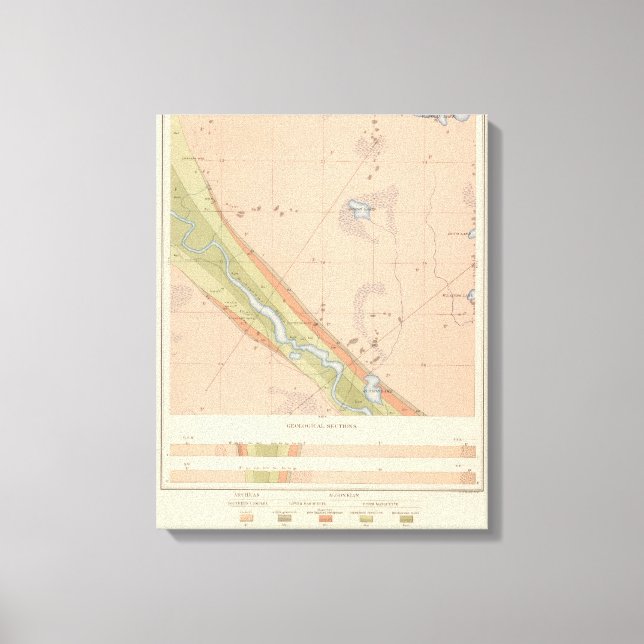 Detaljerad geologi Lakan X Canvastryck (Framsida)